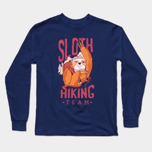 Vintage Sloth Hiking Team Long Sleeve T-Shirt